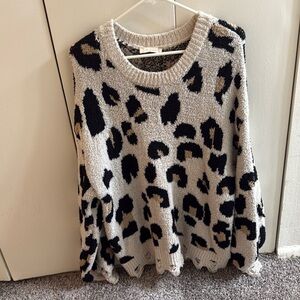Cheetah Print Sweater